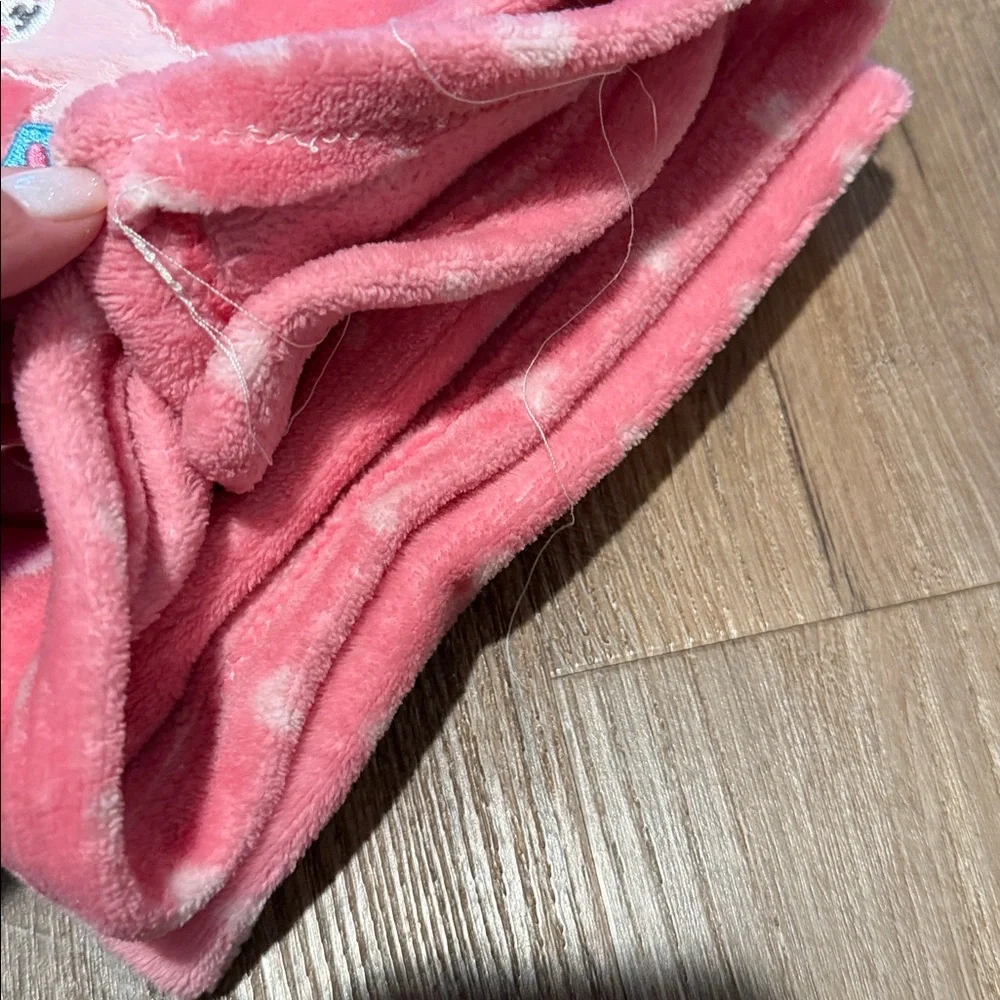 HTF le bebe FAVORITE Pink Llama/Alpaca Heart Baby Blanket/Lovey